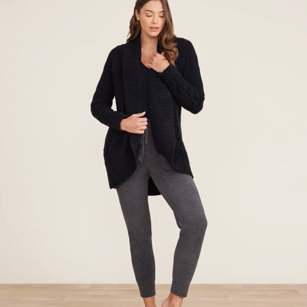 NWT BarefootDreams CozyChic cable shawl cardigan - XS